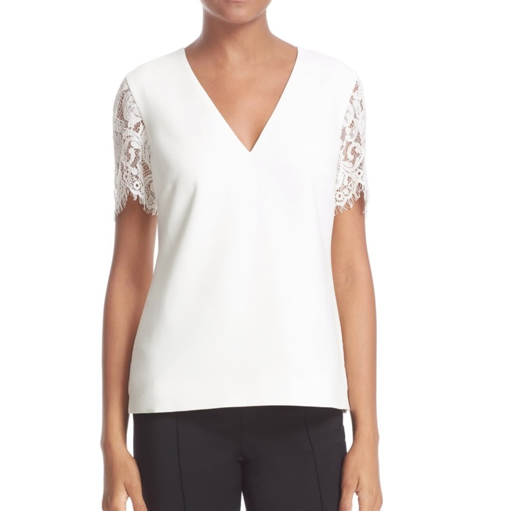 Ted Baker Jessin white lace blouse